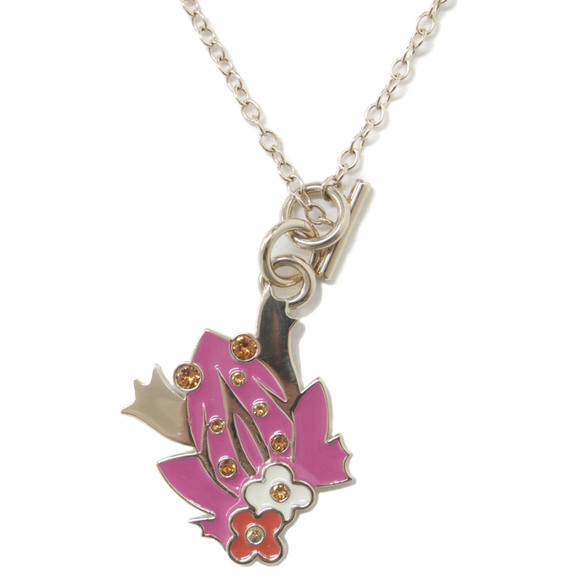 Salvatore Ferragamo Jewelry - SALVATORE FERRAGAMO Necklace Pendant Jewelry Accessory Gold Pink Orange White Ch